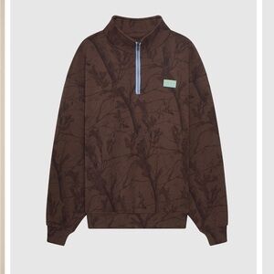 Dairy Boy Low Country Chocolate Brown Camo Quarter Zip